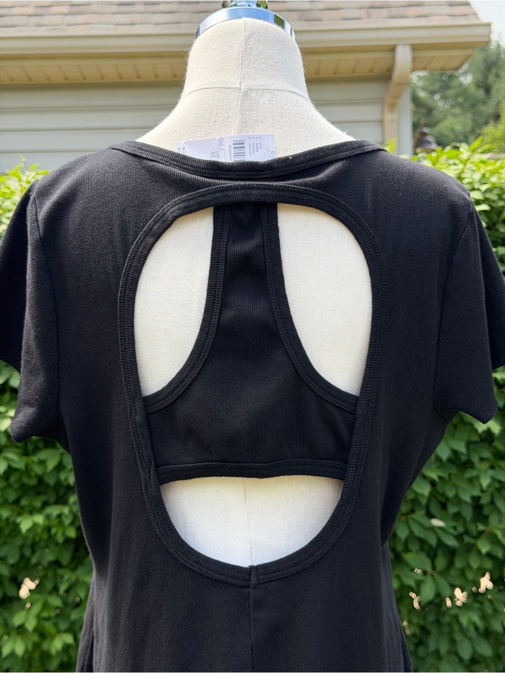 NEW Anthropologie T.La Layered Cutout Harness Black Dress Minimalist Capsule XL - Picture 7 of 13
